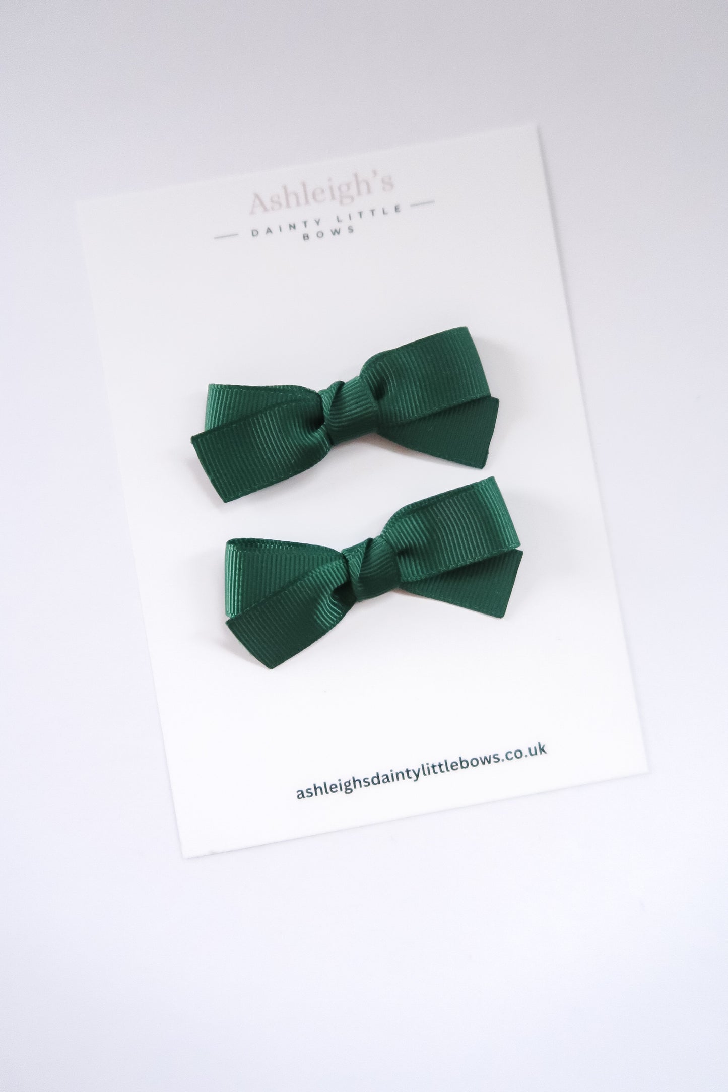 Forest green ribbon bow