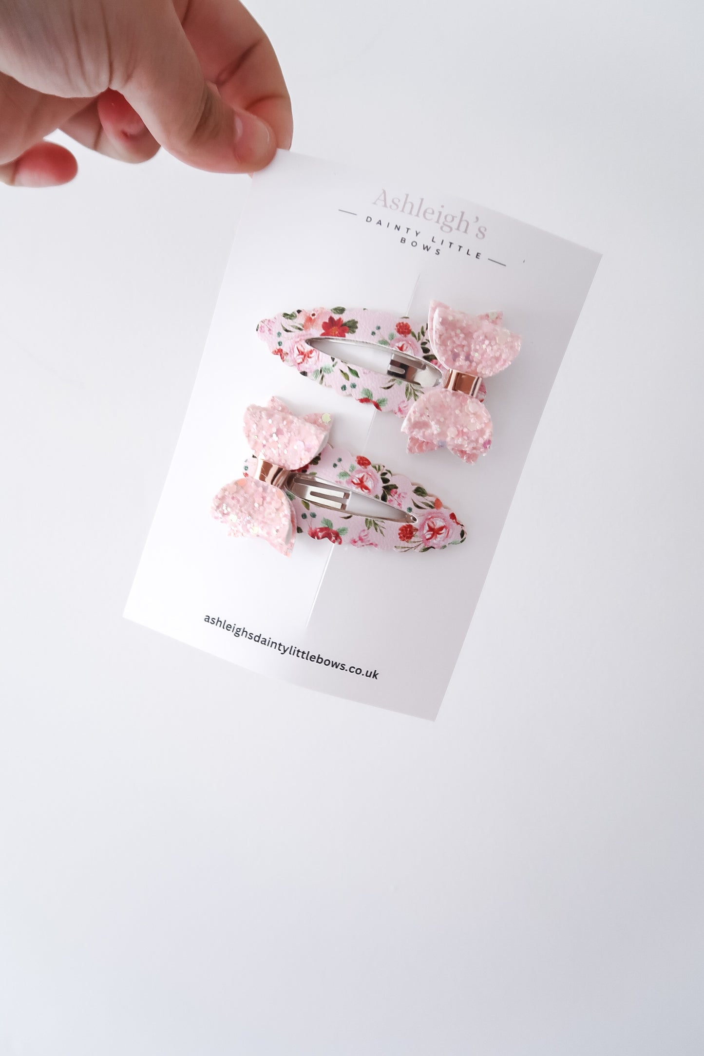 Peony floral bow snap