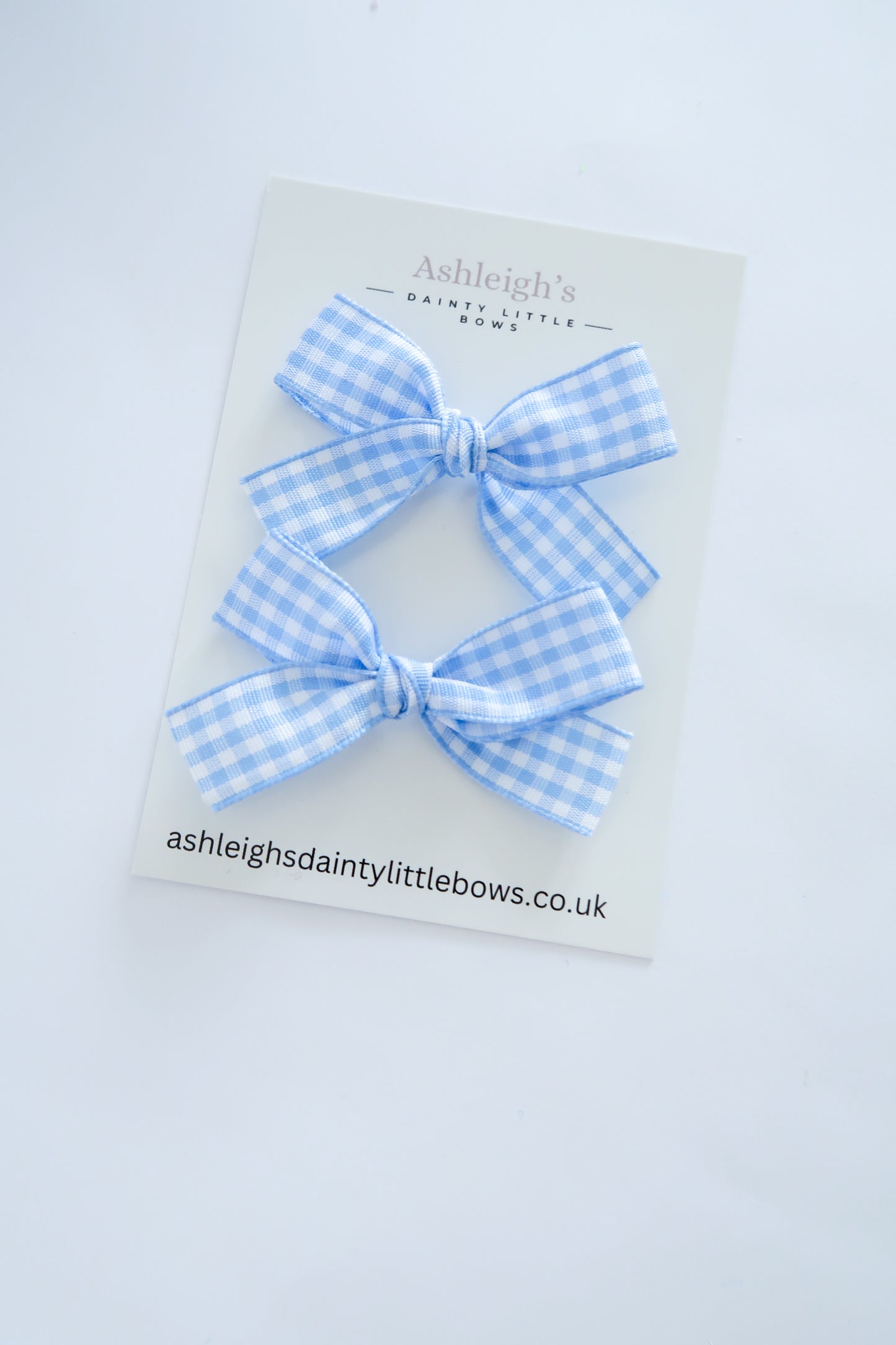 Dainty gingham ribbon bows