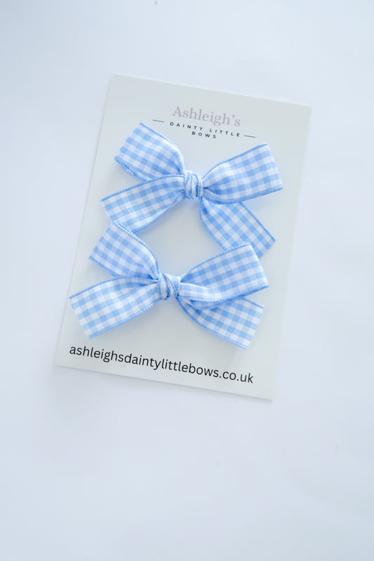 Dainty gingham ribbon bows