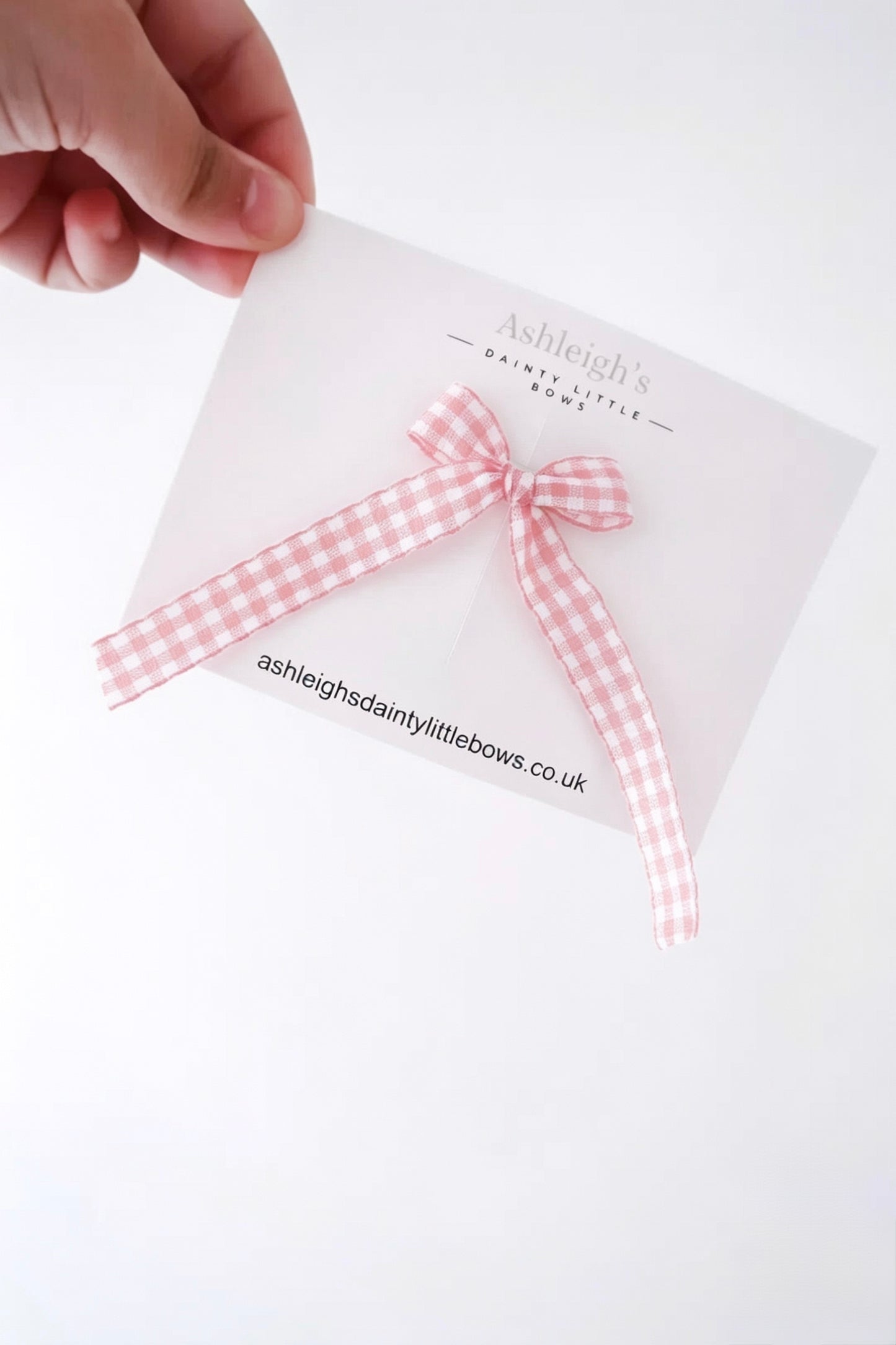 Long tail gingham bow (9 colours available)