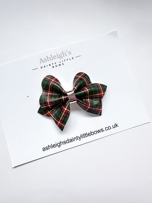 Green tartan hali bow