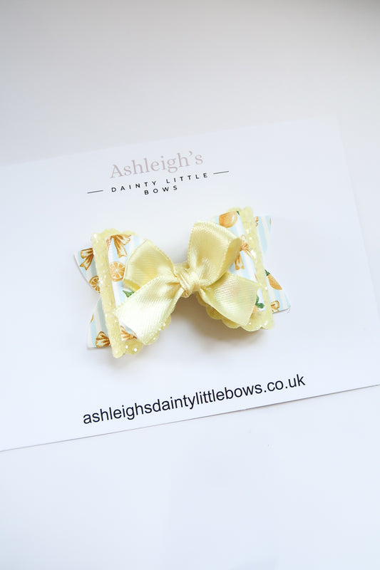 Lemons scalloped bow