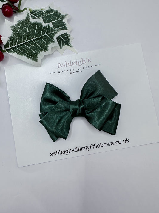 Forest green mollie bow