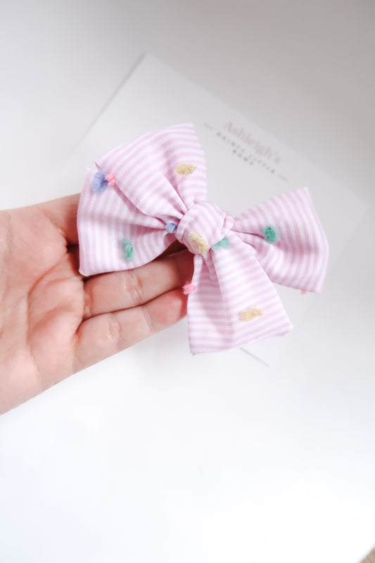 Confetti pinwheel bow