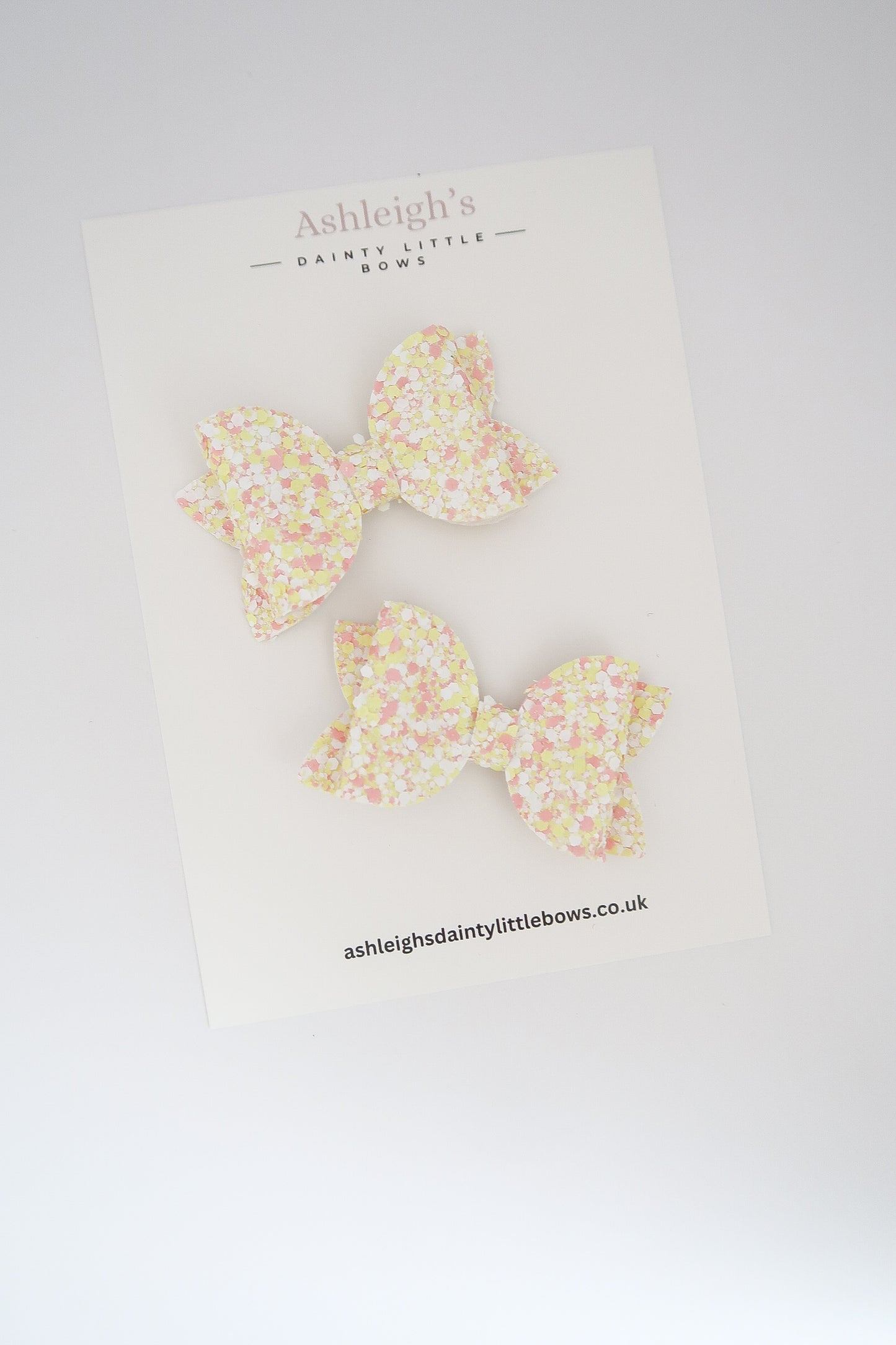 Lemon glitter midi bow