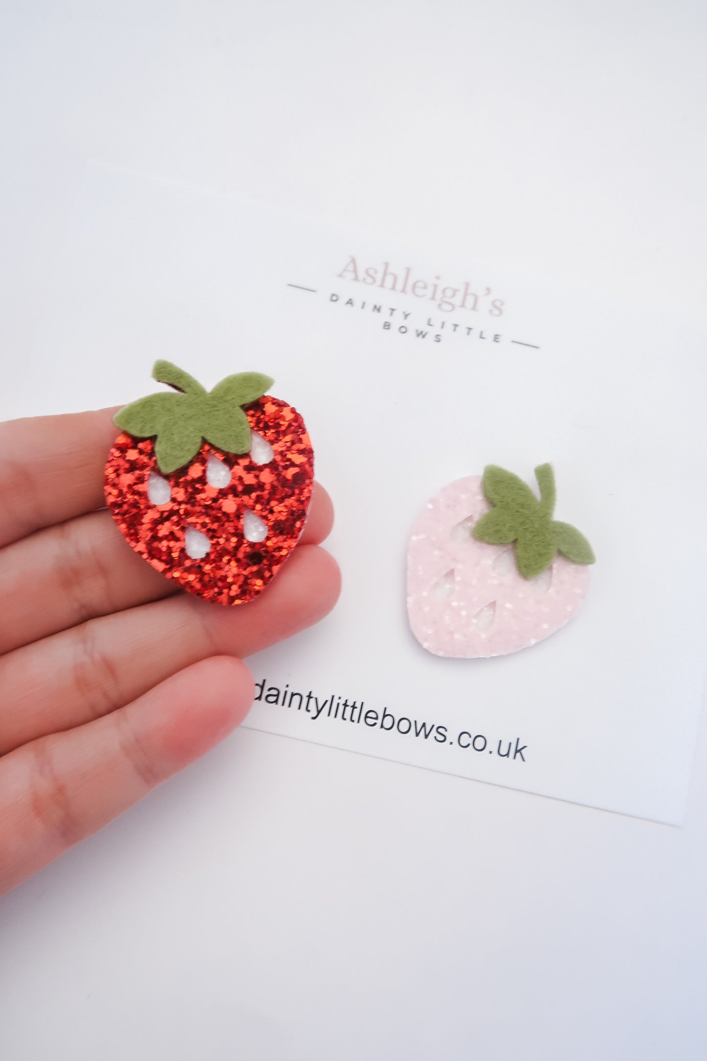 Strawberry shape bow