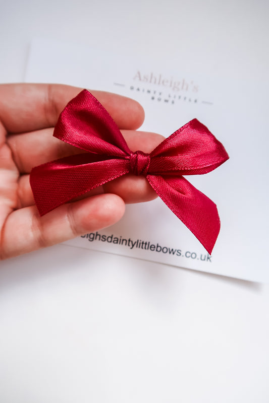 Mulberry ribbon bow