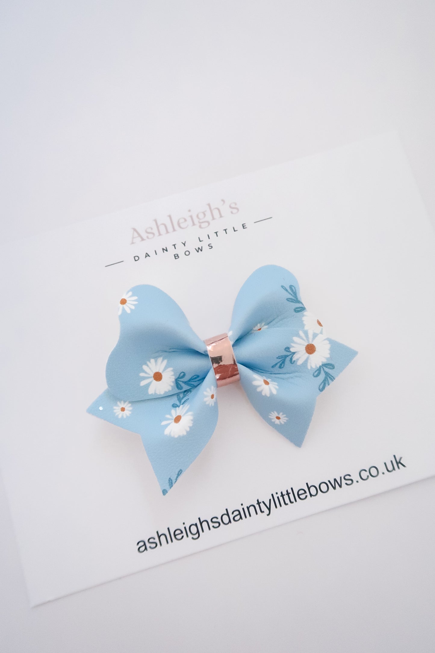 Blue daises Hali Bow