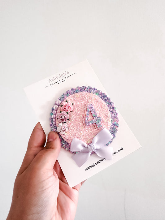 Girly birthday badge