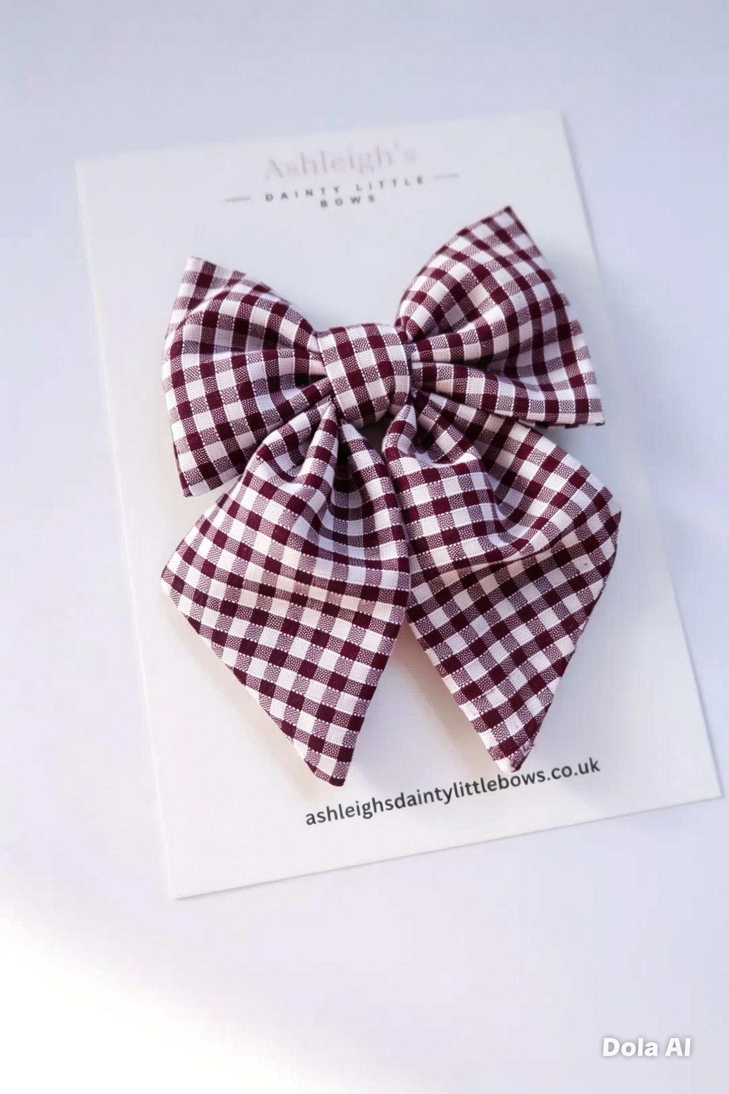 Small gingham sailor bow (9 colours available)