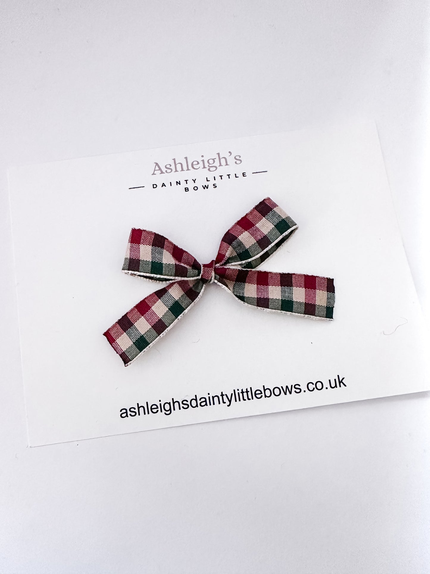 Tartan ribbon bow