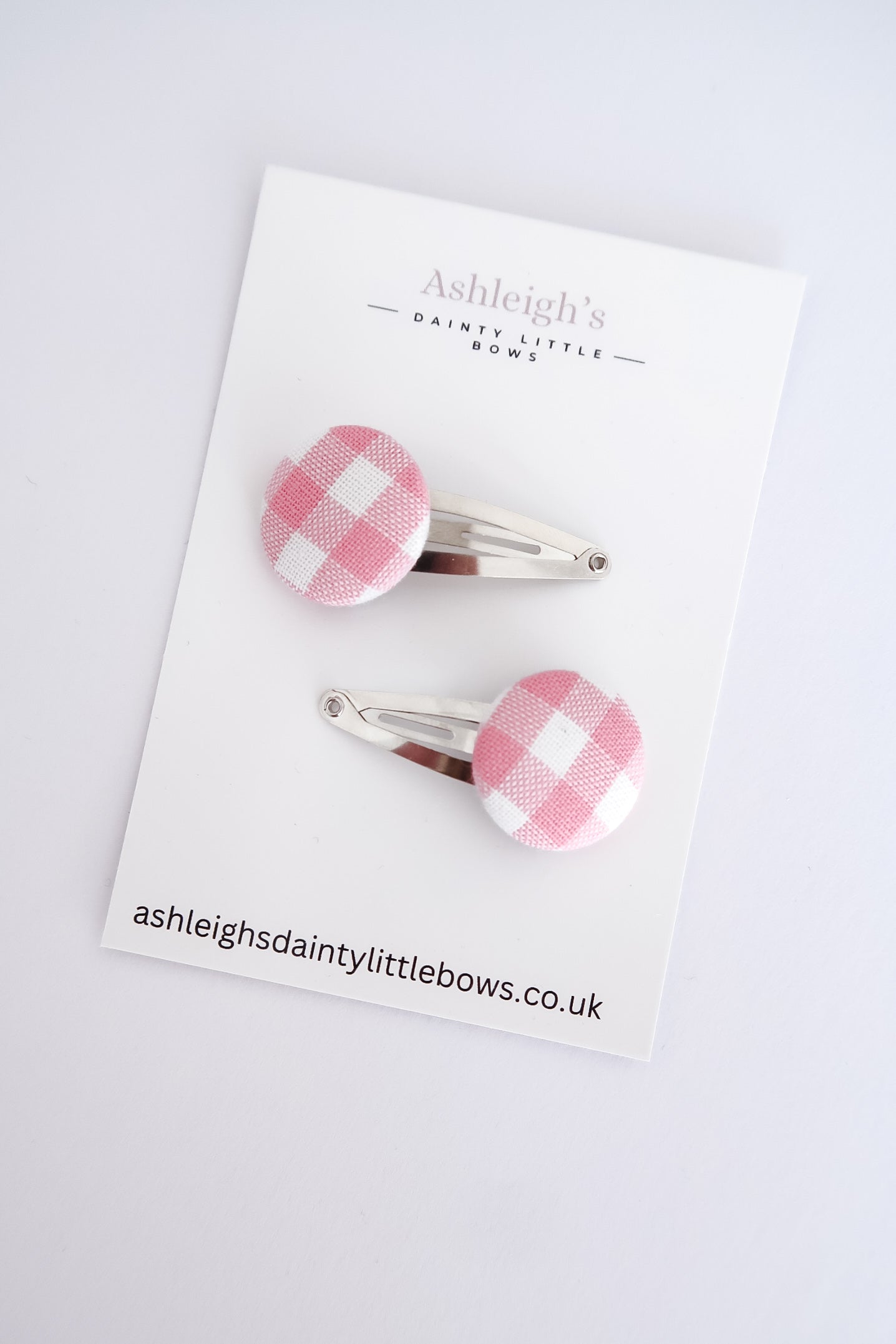 Gingham button snaps