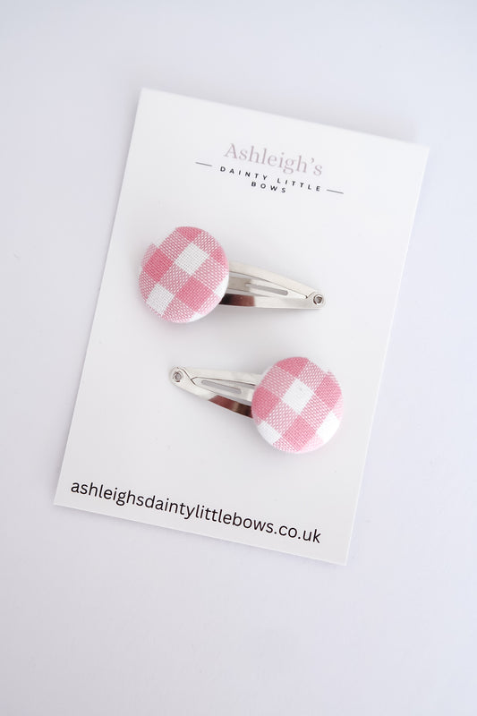 Gingham button snaps