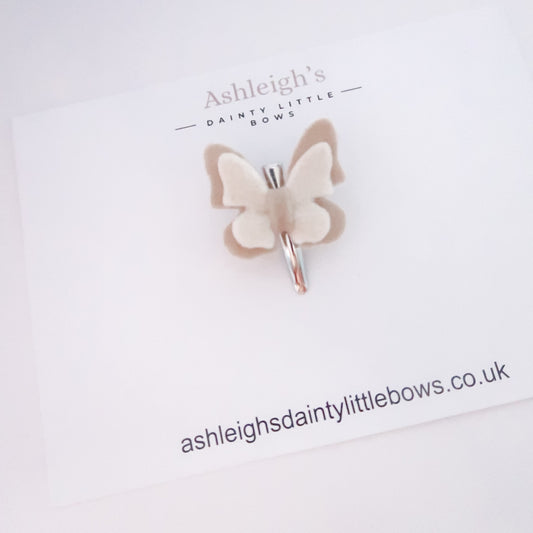 Beige butterfly clip