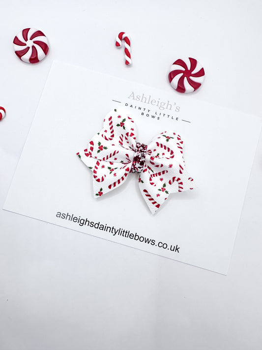Candy cane hali bow
