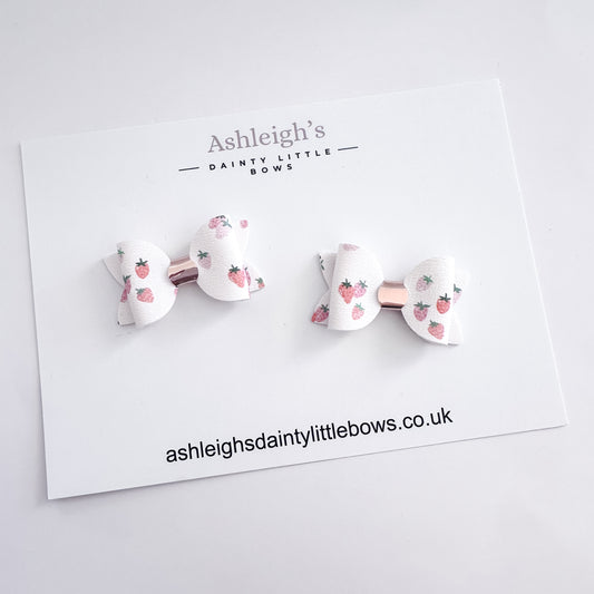 Strawberry baby bow