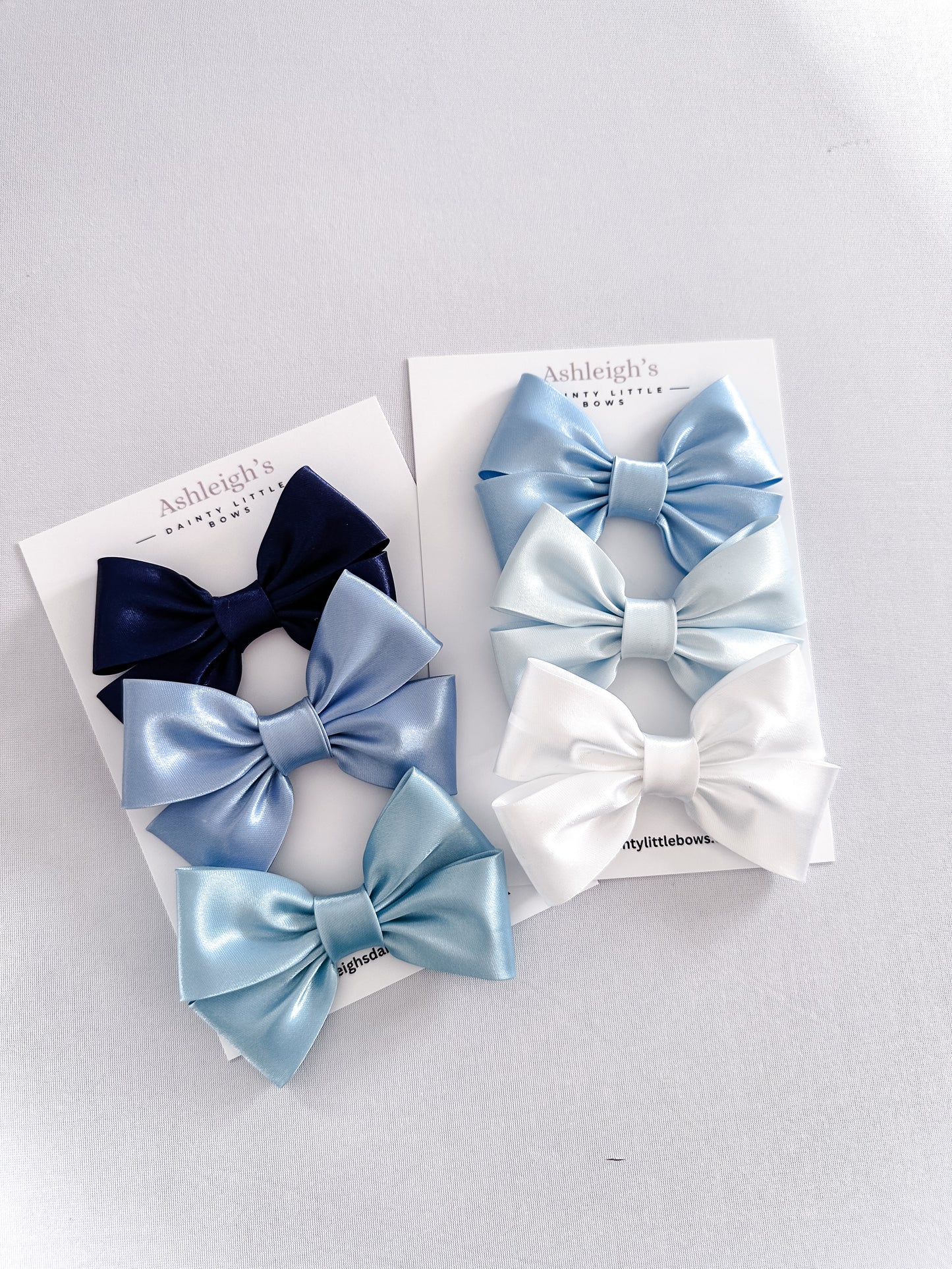 All the blue satins flutters