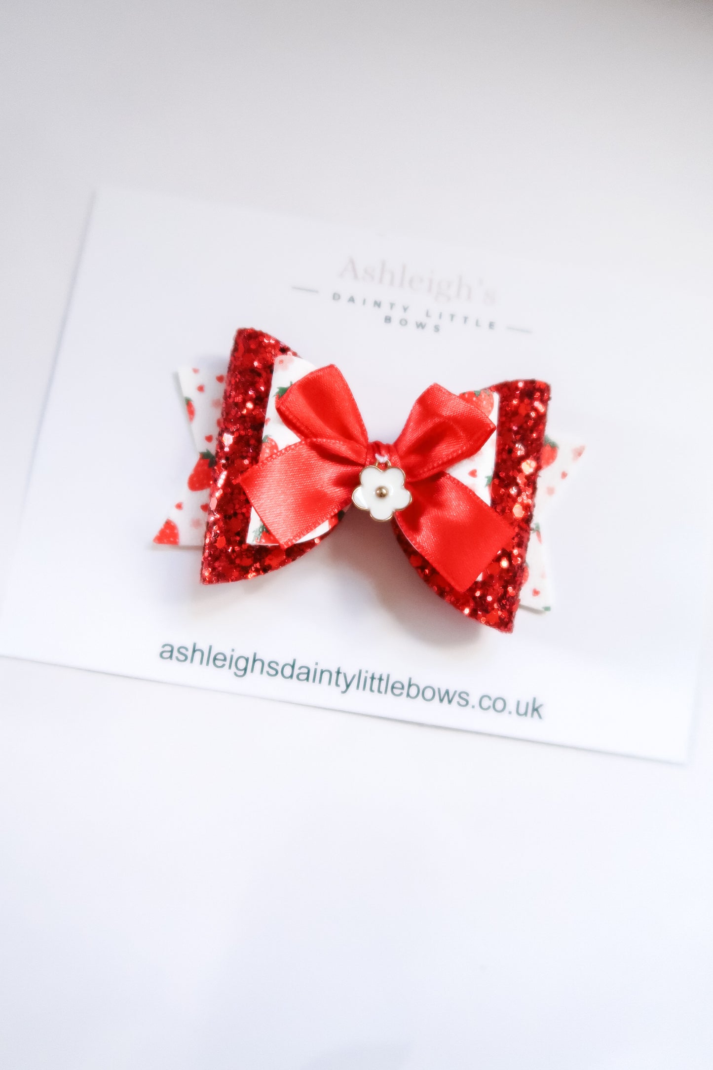 Strawberry dolly bow