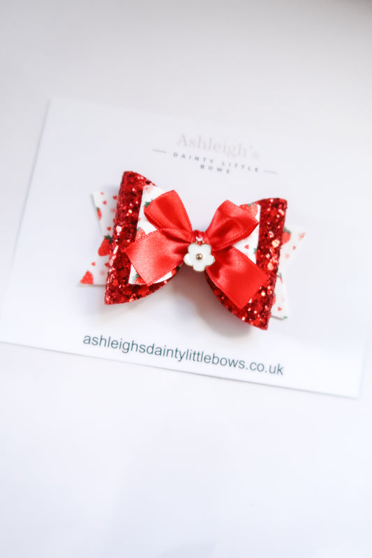 Strawberry dolly bow
