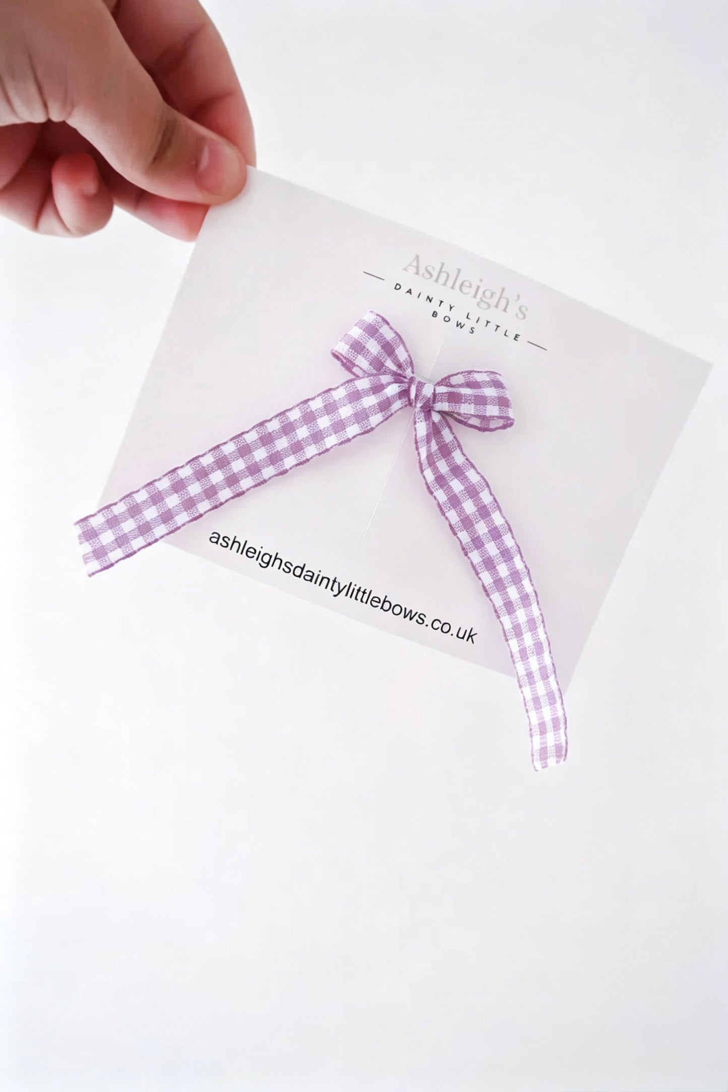 Long tail gingham bow (9 colours available)