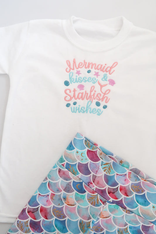 Mermaid embroidered T-shirt