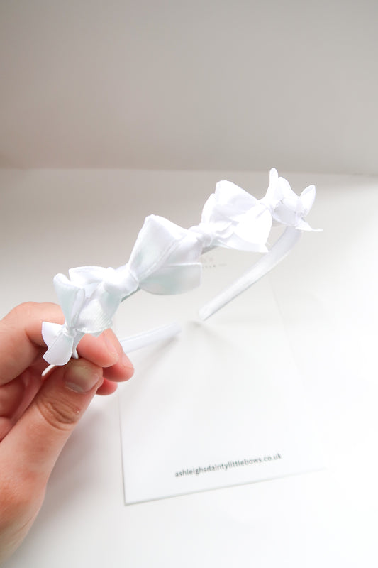 White Bow Alice band