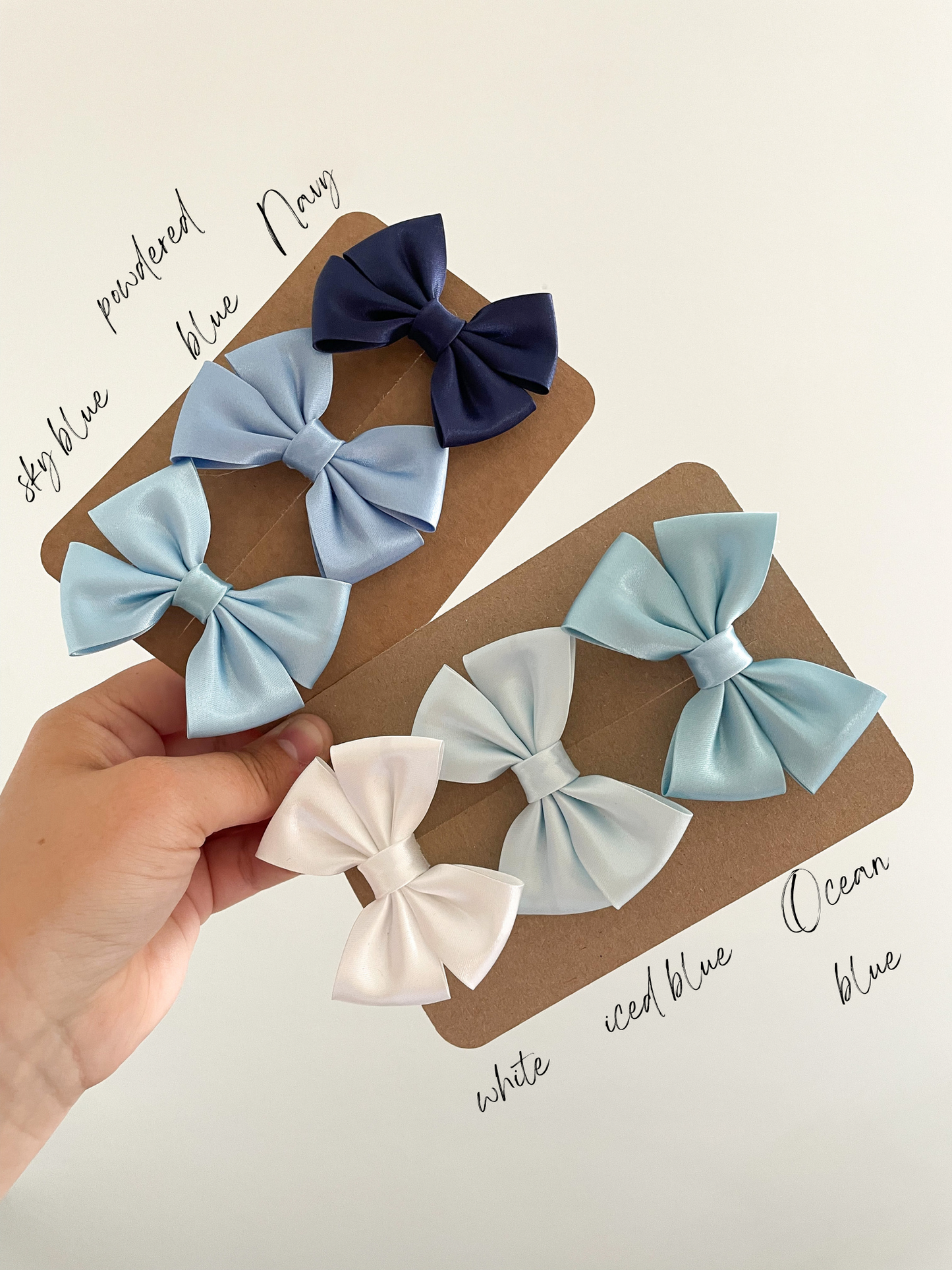 All the blue satins flutters
