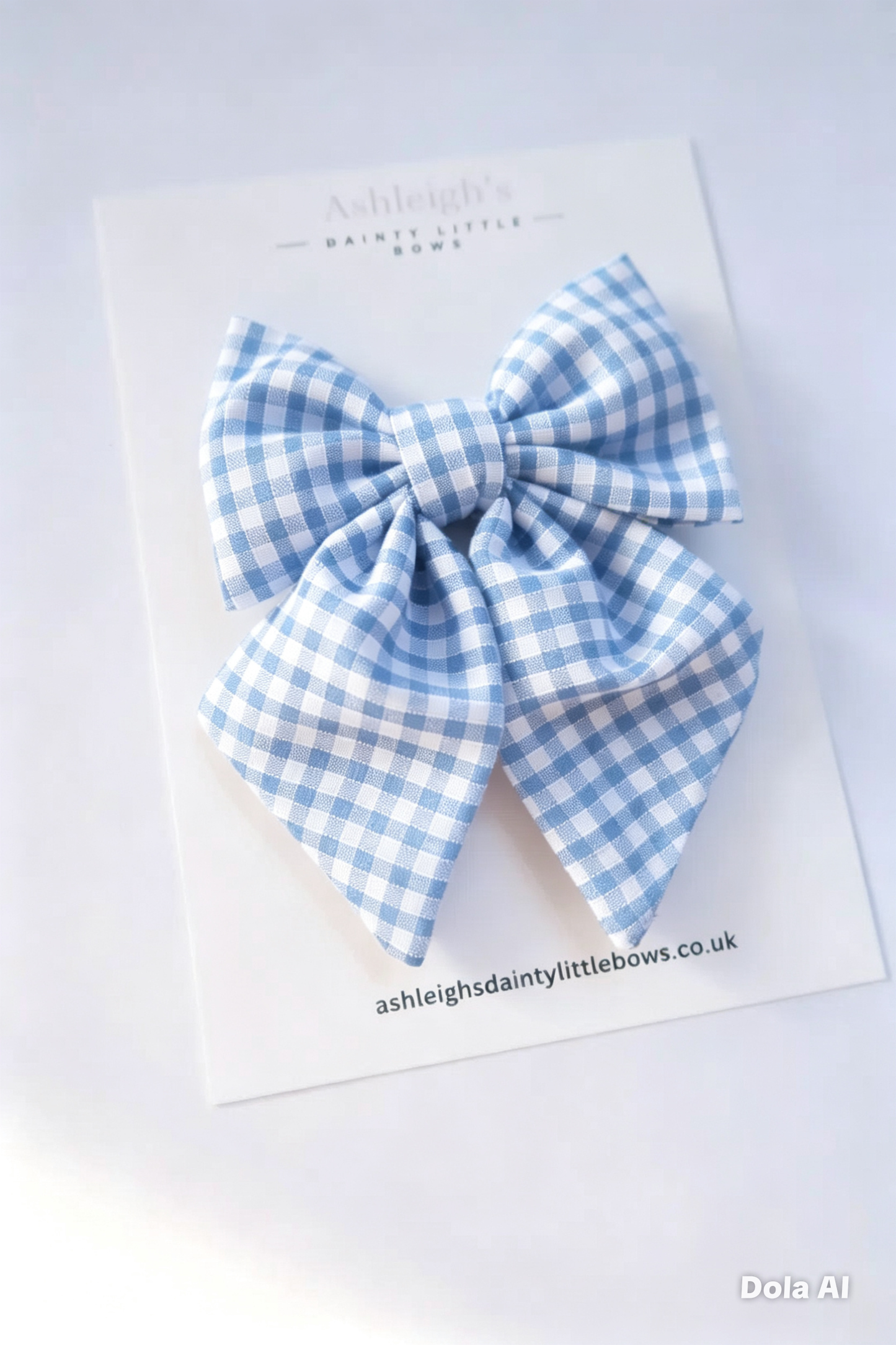 Small gingham sailor bow (9 colours available)