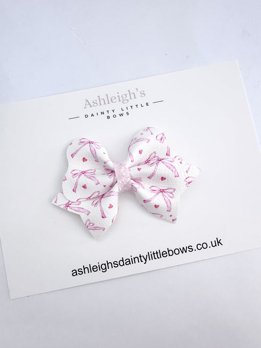 Pink bow hali