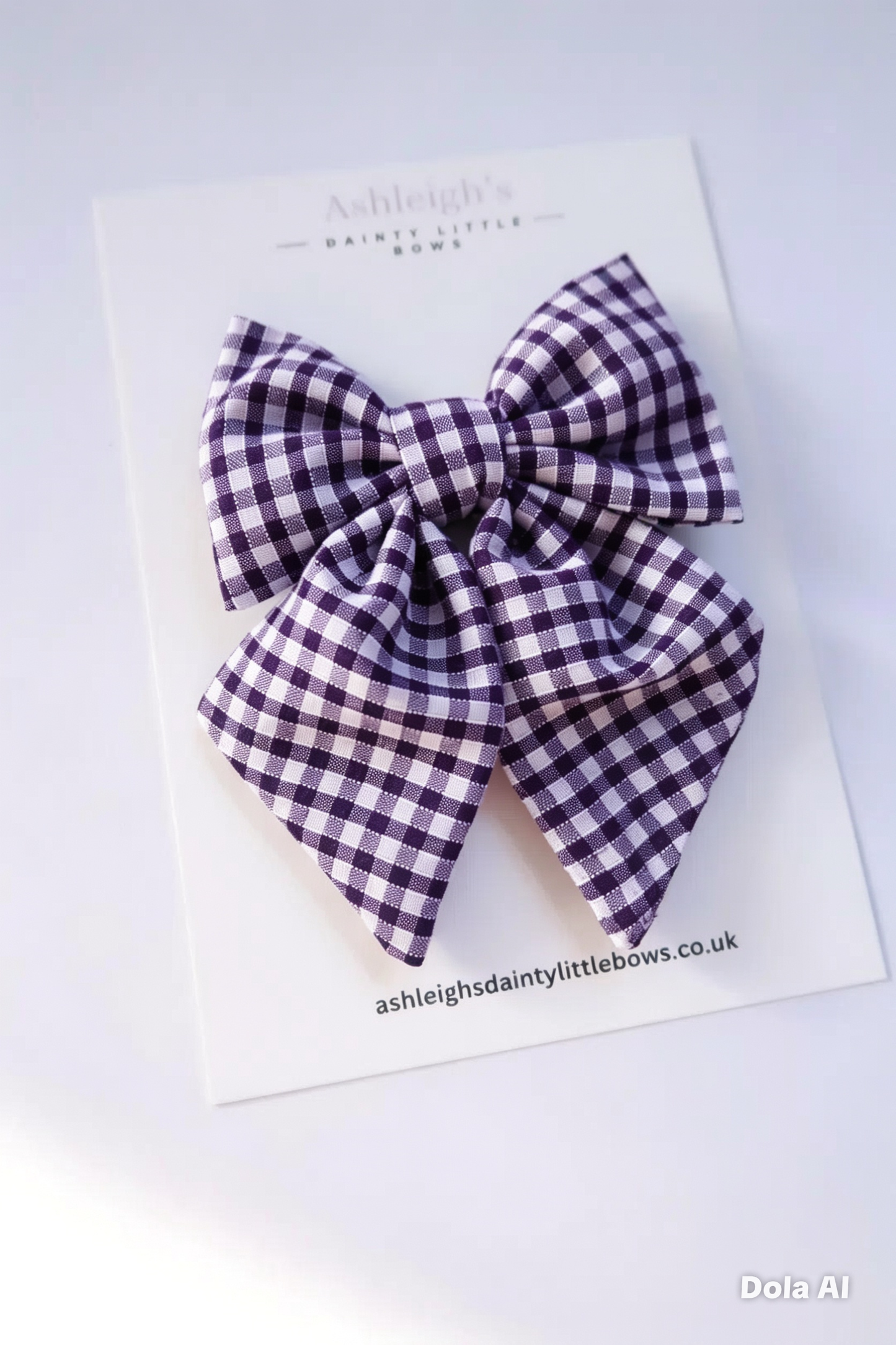 Small gingham sailor bow (9 colours available)