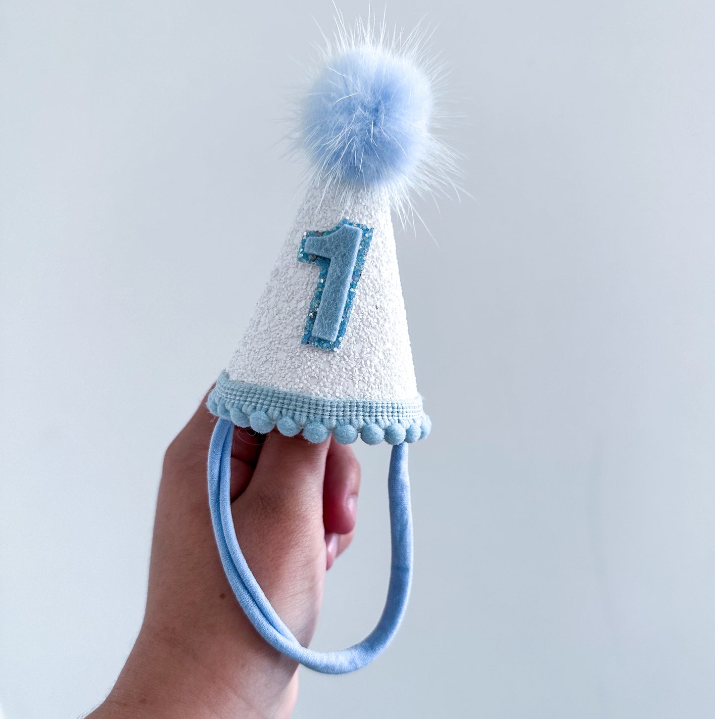 Baby blue theme party hat