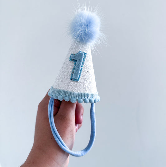 Baby blue theme party hat