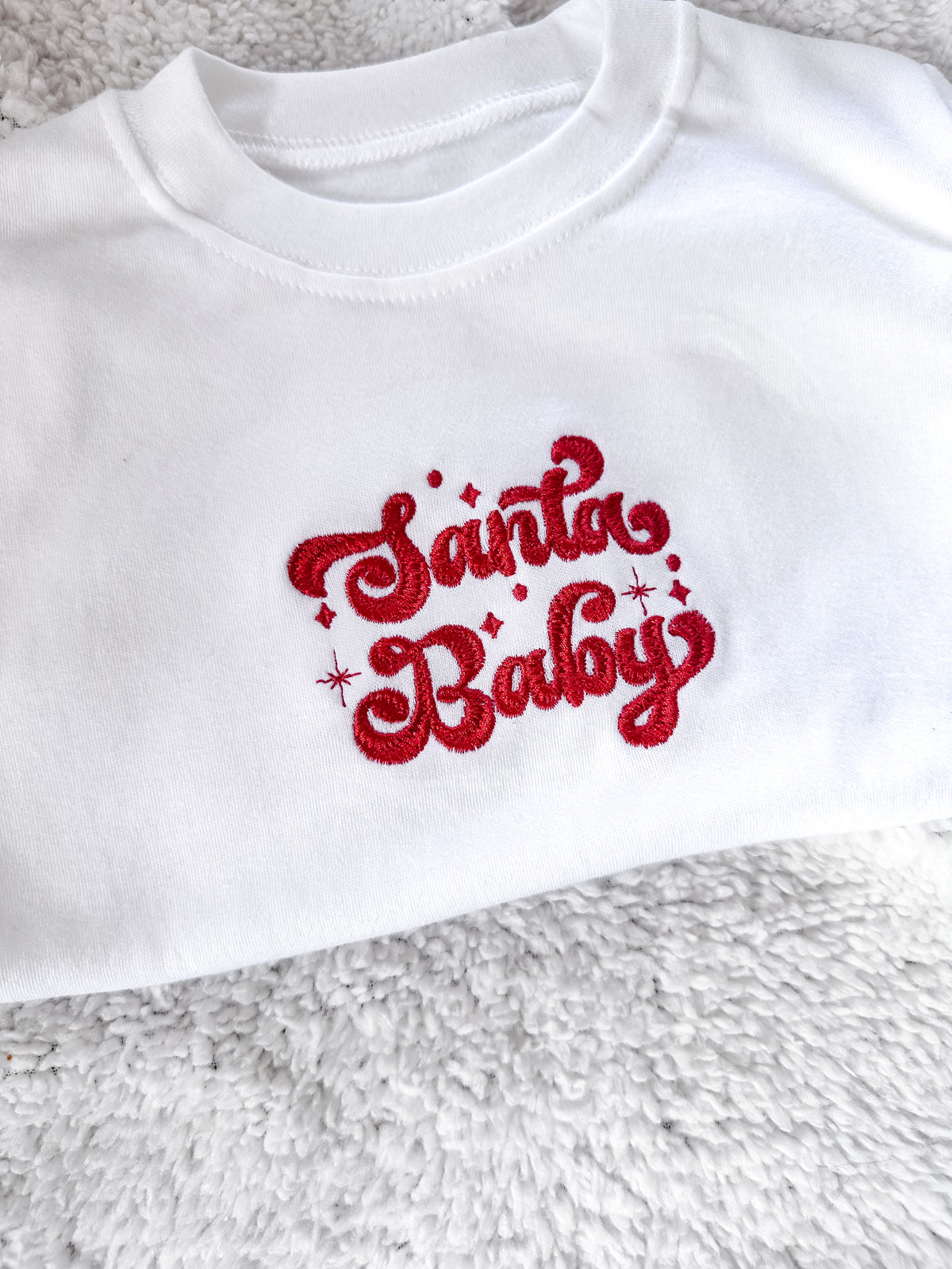 Santa baby sweater (various colours available)