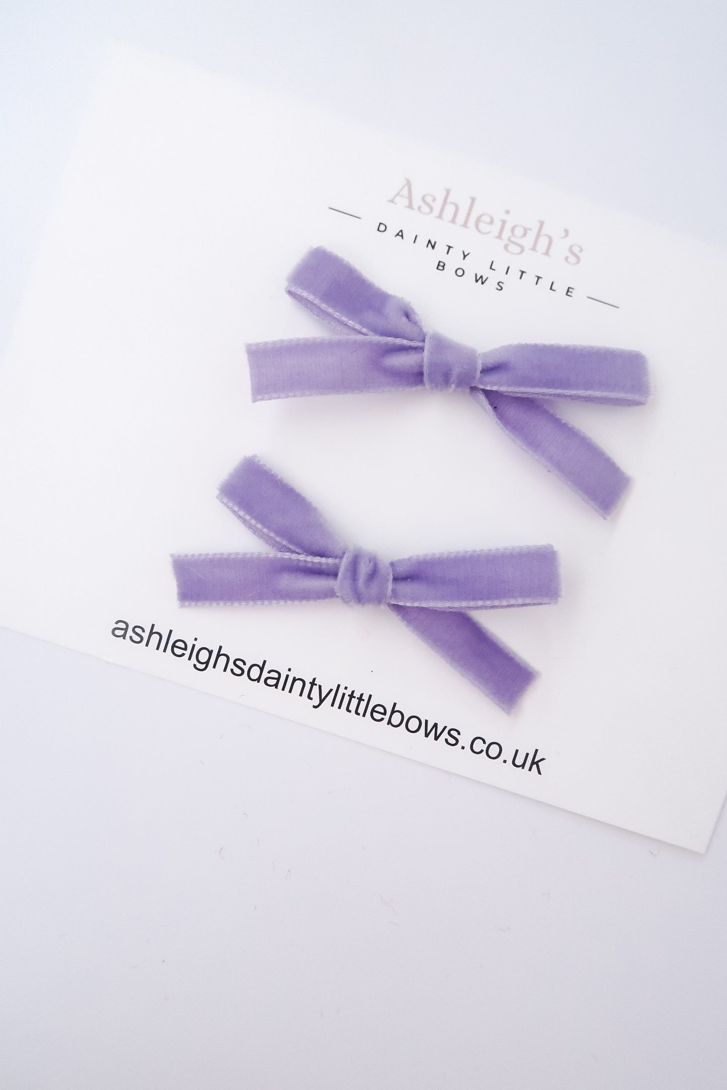 Dainty lilac velvet bow