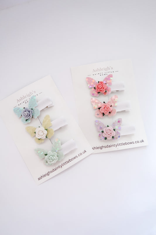 Pastel butterfly slides