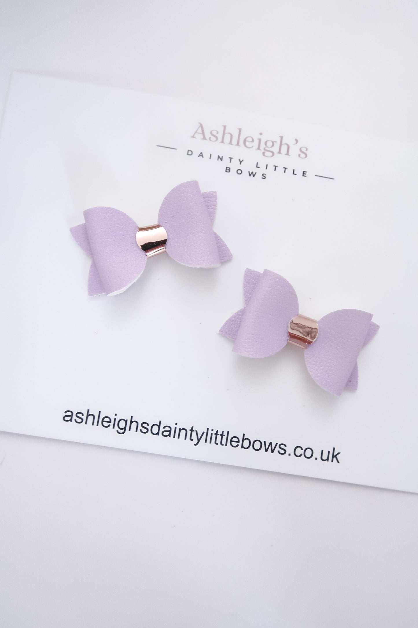 Lilac baby bows