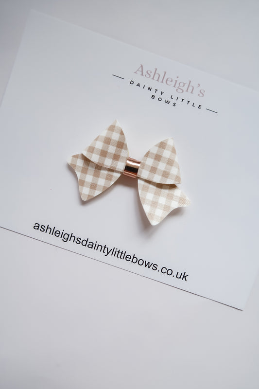 Gingham bloom bow