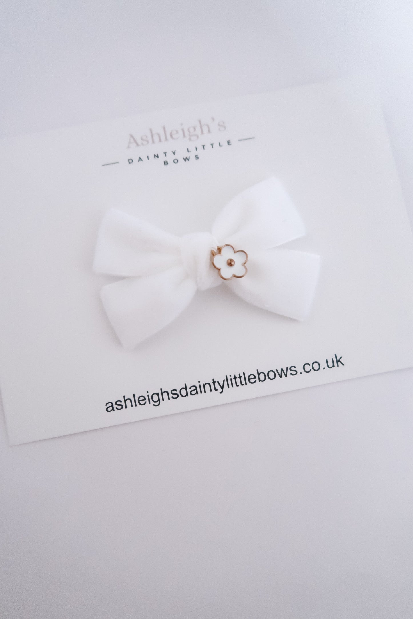 Velvet flower charm bow