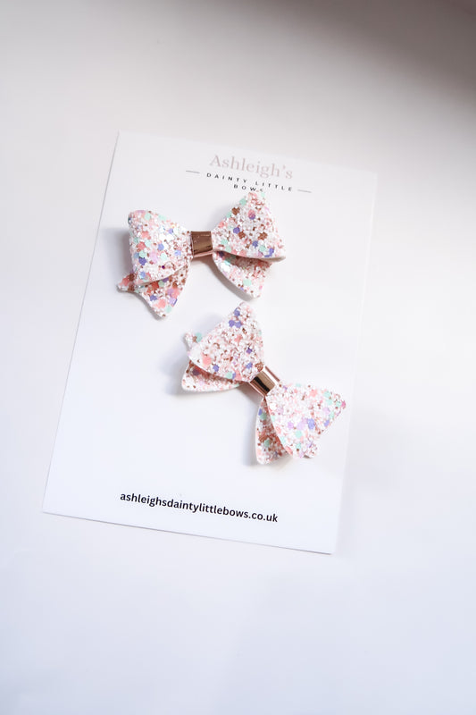 Summer glitter penny bow