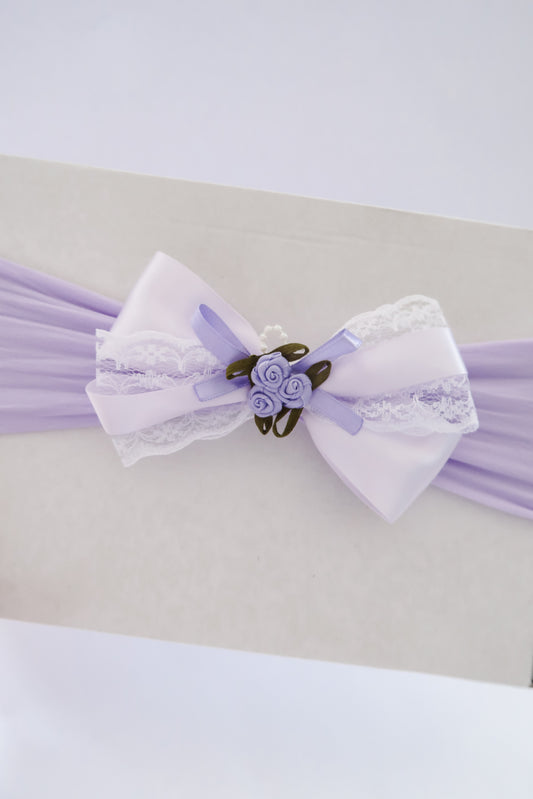Lilac floral oversized headband