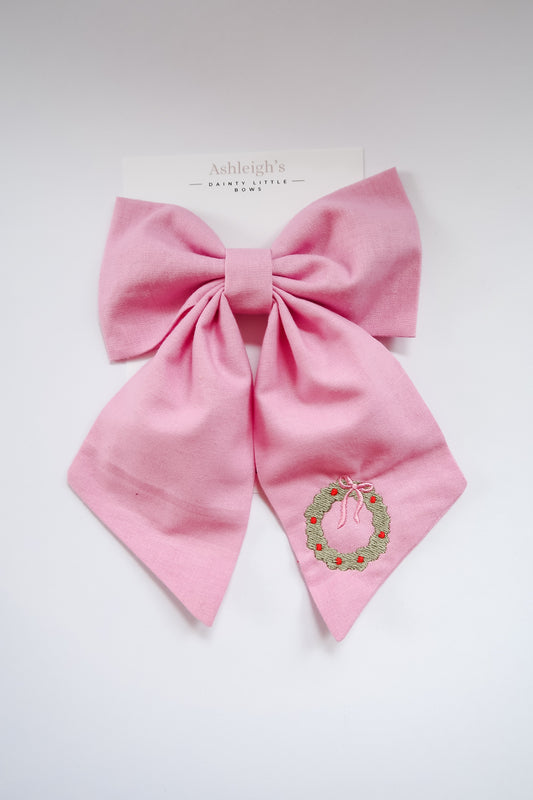 Pink wreath large sailor