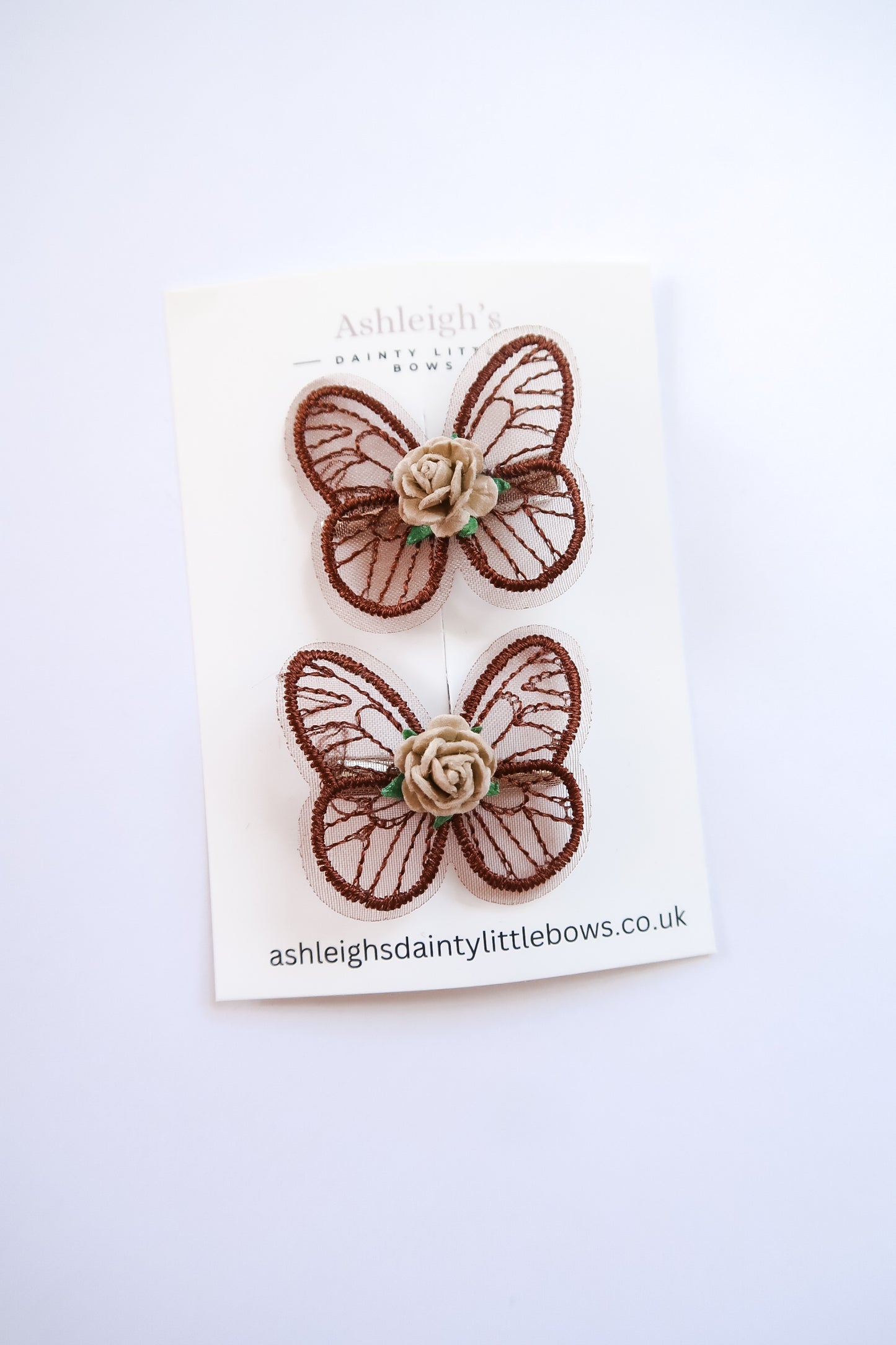 Chocolate butterfly clips