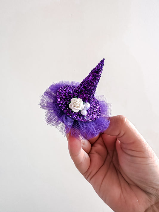 Purple mini witches hat