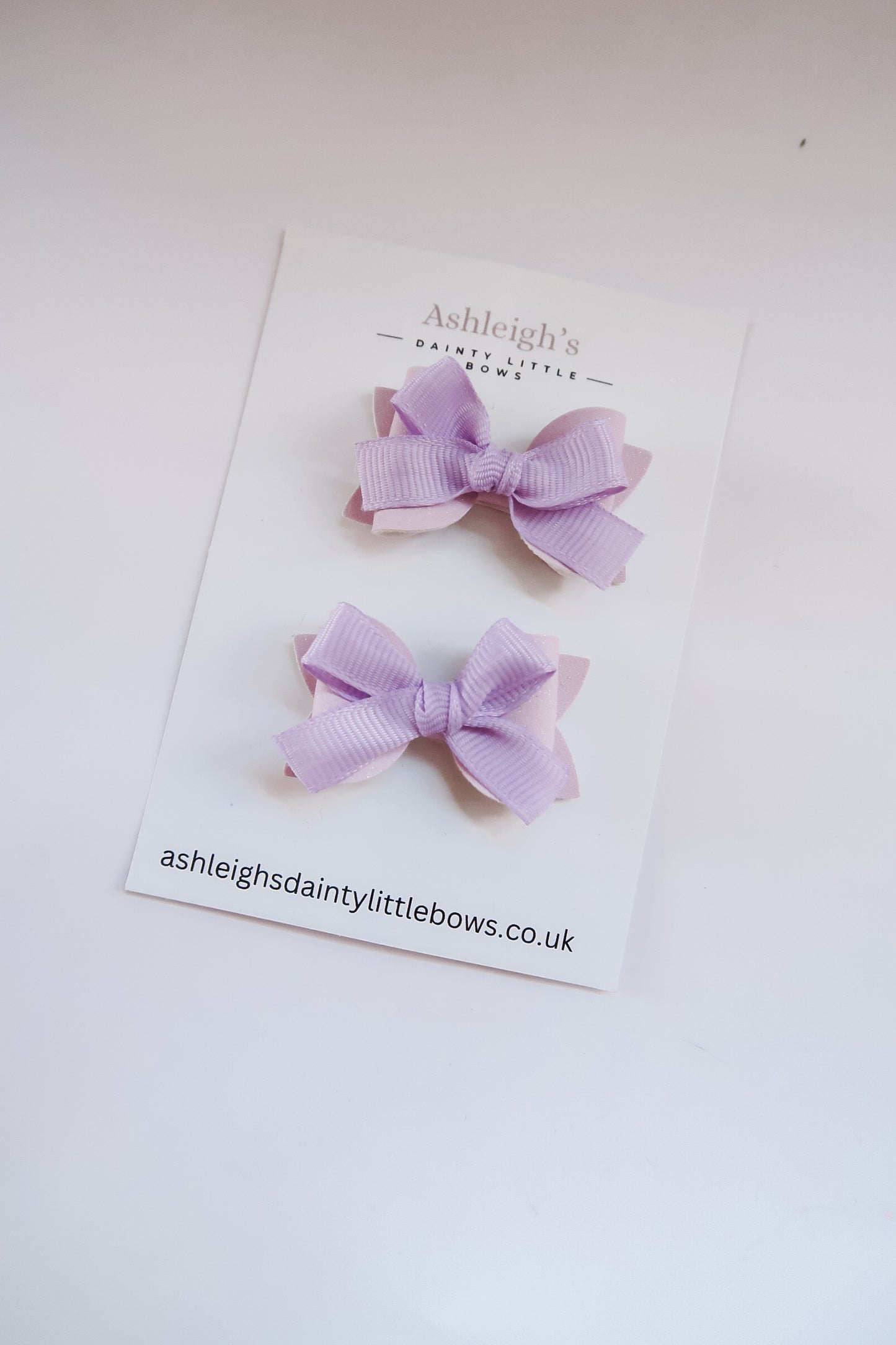 Lilac suede baby bow