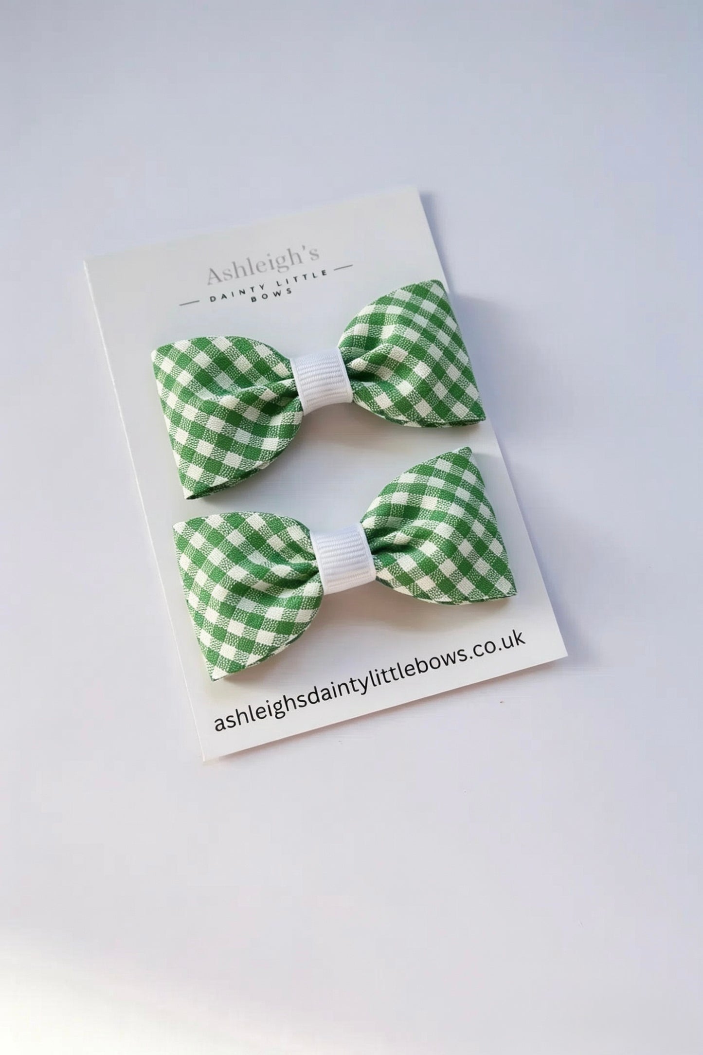 Pinch gingham ribbon bow (9 colours available)