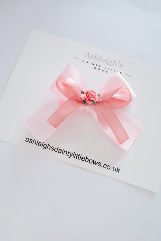 Pink Ribbon lily bow