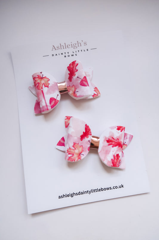 Autumn breeze pinks midi bow