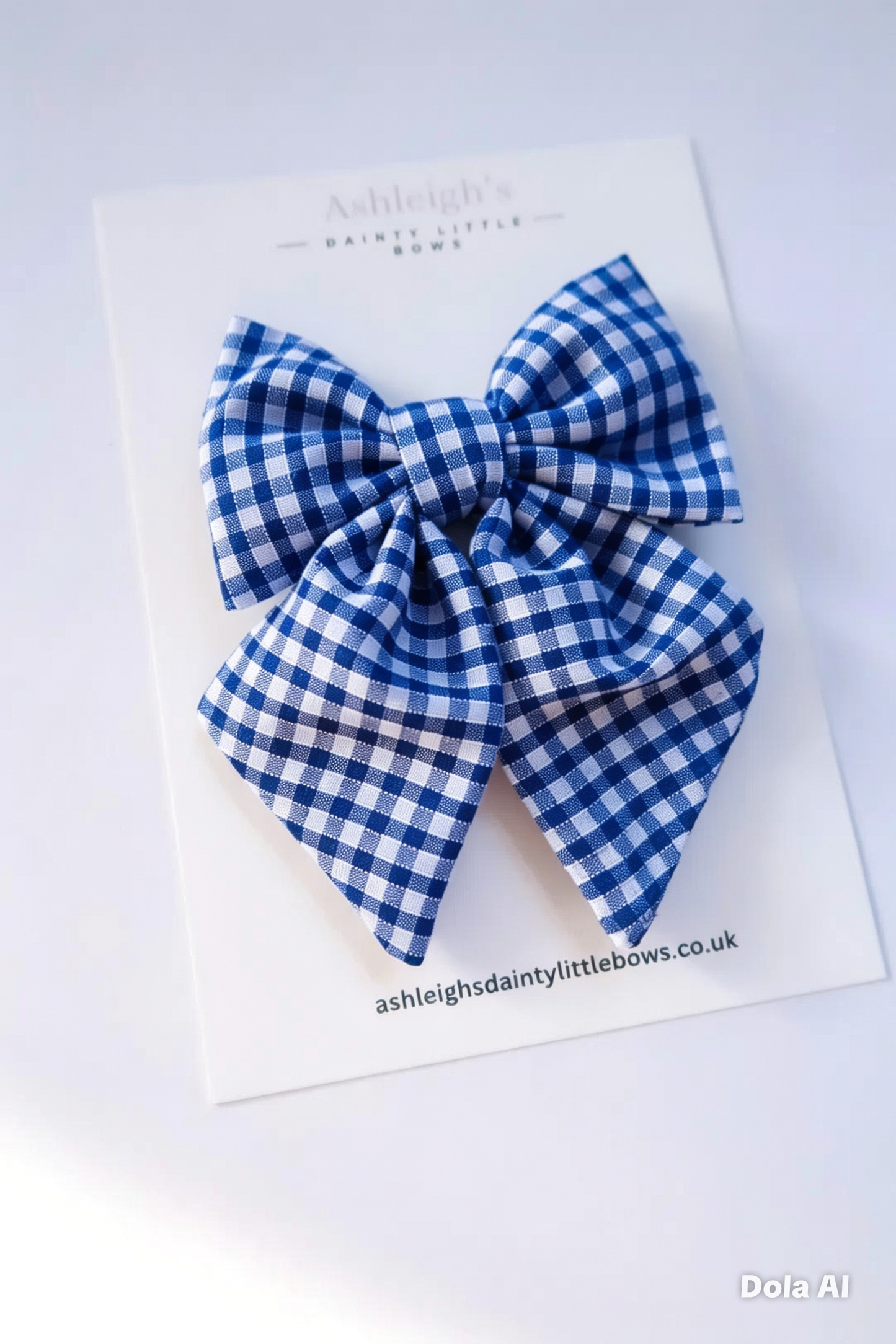 Small gingham sailor bow (9 colours available)