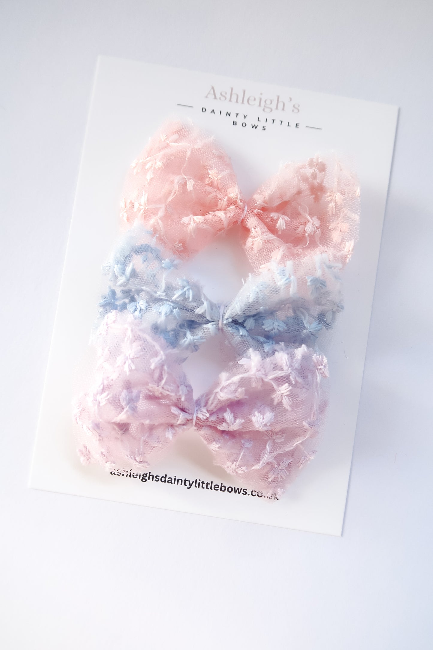 Floral tulle bow